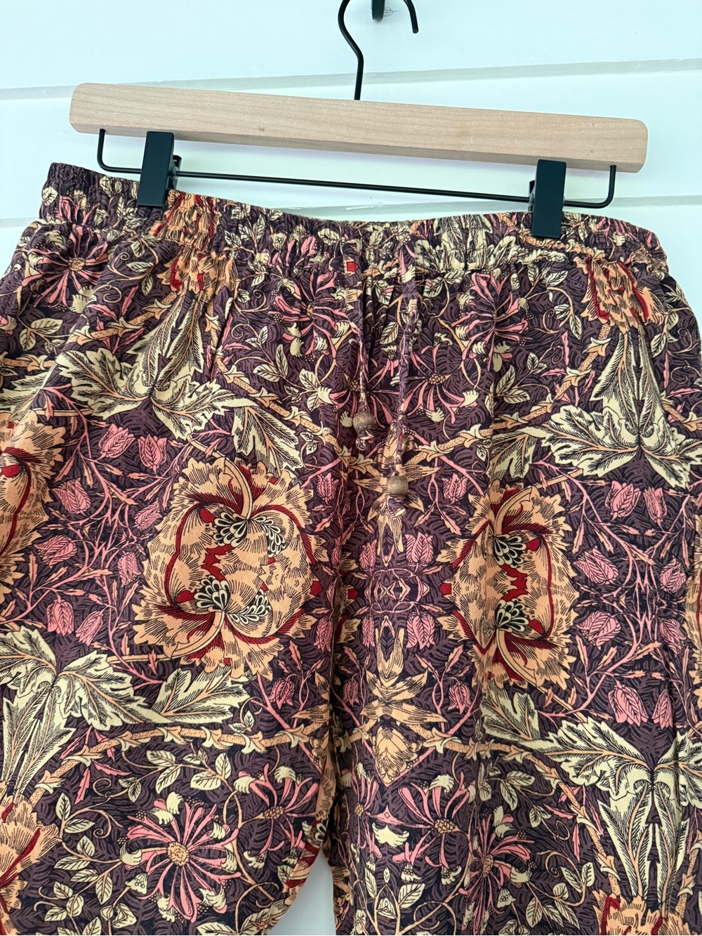 Vintage Signals Floral Print Lounge Pants Women’s Medium Boho Elastic Waist - Picture 4 of 7